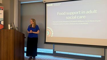 Hannah Lambie-Mumford presenting