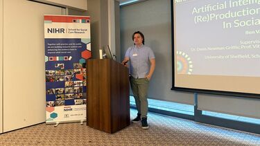 Denis Newman-Griffis presenting