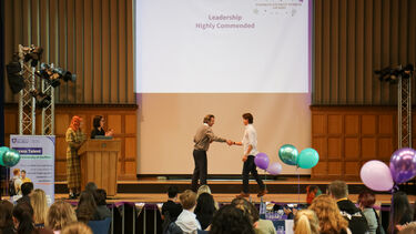 Inspiring Student Worker Awards 2026 - student receiving an award