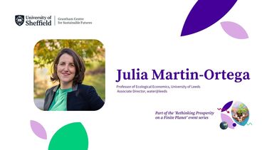 Poster for the Julia Martin-Ortega featuring her profile photo