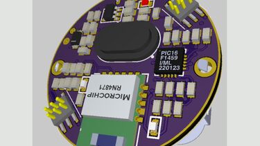 Electronics board buttons on circular wheel 