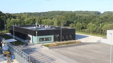 An aerial shot of the Energy Innovation Centre