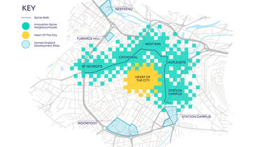 Sheffield Innovation Spine map