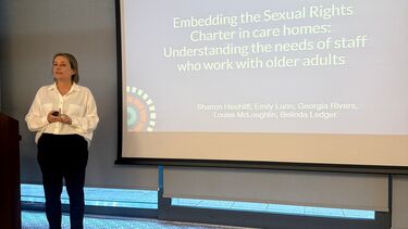 A presentation at the Spring celebration event