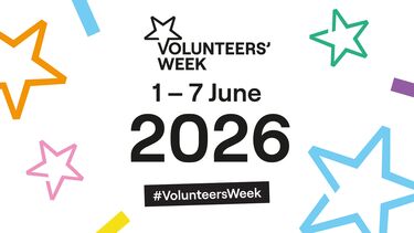 Text that reads: Volunteers Week, 1-7 June 2026, #VolunteersWeek