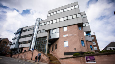 An exterior view of the School of Clinical Dentistry