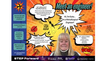 Meet and Engineer Poster featuring Kat a Metallurgical Engineer