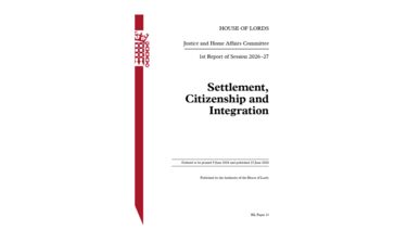 The House of Lords Justice and Home Affairs Committee report cover