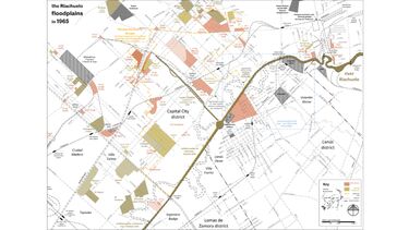 A map of the floodplains of Buenos Aires in 1965
