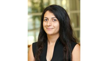 A woman with text about the Study UK awards