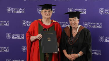 Sue Horne and Professor Marie Kinsey 