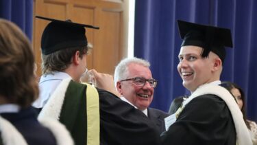 Management students celebrating graduation 2026