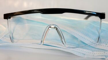 Covid protective glasses and face mask