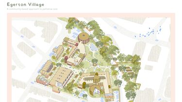 A map drawing of a new design for Egerton Village
