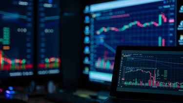 Stock image of digital graphs