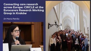 Text: "Connecting care research across Europe: CIRCLE at the Eurocarers Research Working Group in Kraków"