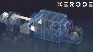 Mockup of Xerode’s dry electrode printing system