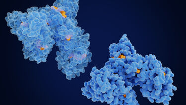 AI generated image of albumin molecules