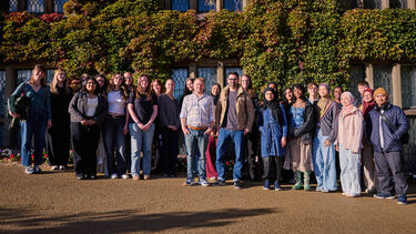 Students from the Julia Garnham Centre outside Firth Court 