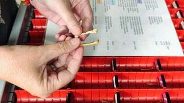 Image of a researcher using the collection