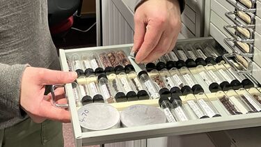 Image of a researcher using the collection
