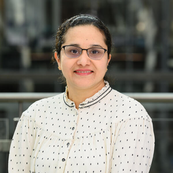 Profile picture of Researcher wearing spotted shirt and glasses