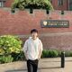 Master student Yide in front of Firth Court