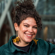 Dr Eleni Routoula smiling in the Engineering Heartspace