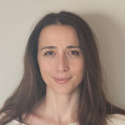 Eirini looking straight at the camera