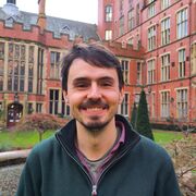 Image of Dr. Oliver Meacock outside Firth Court