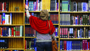 Student browsing library