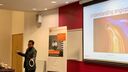 Abhinav Paul Kongari presenting at the Speak Out for Engineering event.