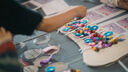 Children learning about medical research through making activities