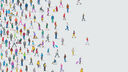 Large group of people representing a diverse society