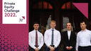 A photograph of the University of Sheffield's team who won the Private Equity Challenge 2022.