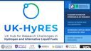 A graphic with the partners of UK-HyRES on it