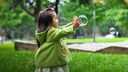 Child playing outside 