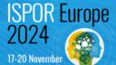 Text reading "ISPOR Europe 2024, 17-20 November" on a blue background