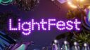 Image of LightFest in pinks lights 