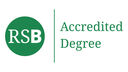 Text reading 'RSB Accredited Degree' against a plain background