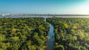 Ariel view of the Amazon rainforest near Belem, Brazil