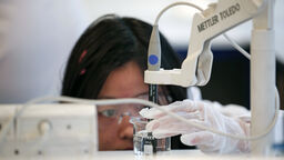 CBE student in laboratory 
