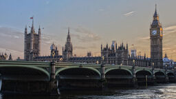 A picture of westminster as seen from the Thames
