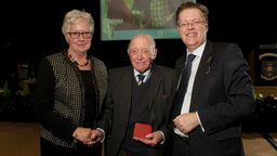 Rosemary Boucher, Donald Tomlin and Professor Sir Keith Burnett