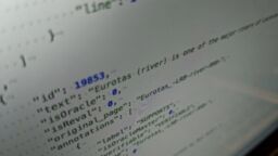 Computer code on a computer screen
