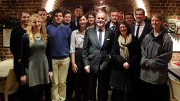 Students with Ambassador Engelberg