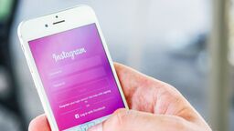 A person using the Instagram app on their phone. 