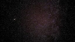 Starry sky, a small galaxy is visible