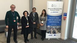 Prof Lenny Koh stood with AREC partners on her visit to China.