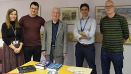 Laura Smith-Brown, University Library, Dr Andrew Fenton, Department of Molecular Biology and Biotechnology, Dr Frank Ryan, Dr Paul Collini, Department of Infection, Immunity and Cardiovascular Disease and Professor Simon Foster, Department of Molecular Biology and Biotechnology.